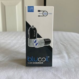 Car 2 Port USB Charger with USB/USB-C Cable